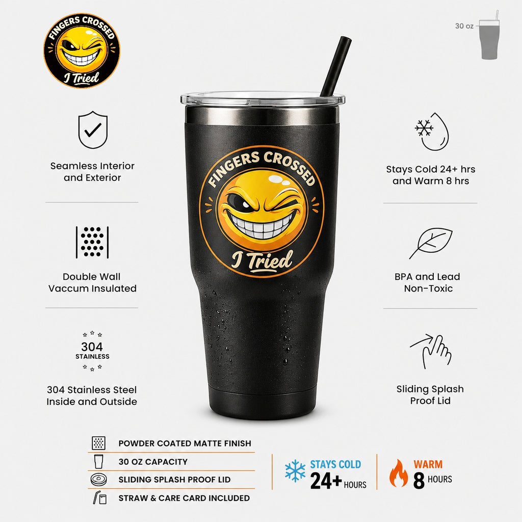 30oz Black Tumbler – Your Daily Carry